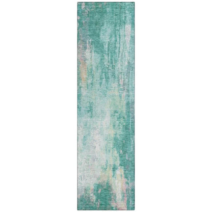 Verentha Teal Washable Indoor - Outdoor Rug - LOOMLAN - LOOMLAN Rugs - Outdoor Rugs