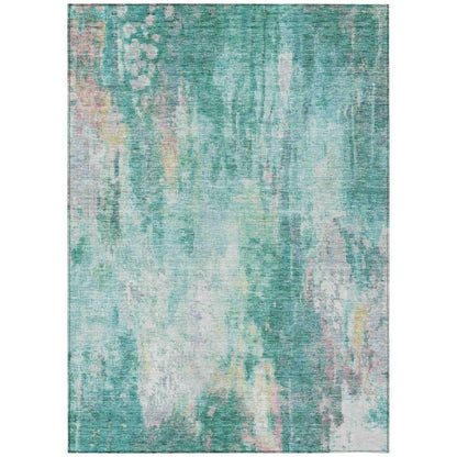 Verentha Teal Washable Indoor - Outdoor Rug - LOOMLAN - LOOMLAN Rugs - Outdoor Rugs