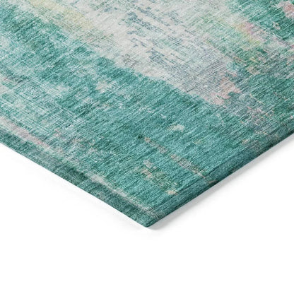 Verentha Teal Washable Indoor - Outdoor Rug - LOOMLAN - LOOMLAN Rugs - Outdoor Rugs