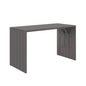 Verin Aluminum Outdoor Rectangular Bar Table-Outdoor Coffee Tables-SUNPAN-Warm Grey-LOOMLAN