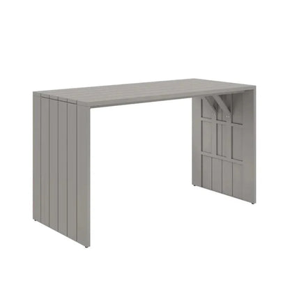 Verin Aluminum Outdoor Rectangular Bar Table-Outdoor Coffee Tables-SUNPAN-Greige-LOOMLAN