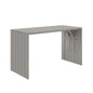 Verin Aluminum Outdoor Rectangular Bar Table-Outdoor Coffee Tables-SUNPAN-Greige-LOOMLAN