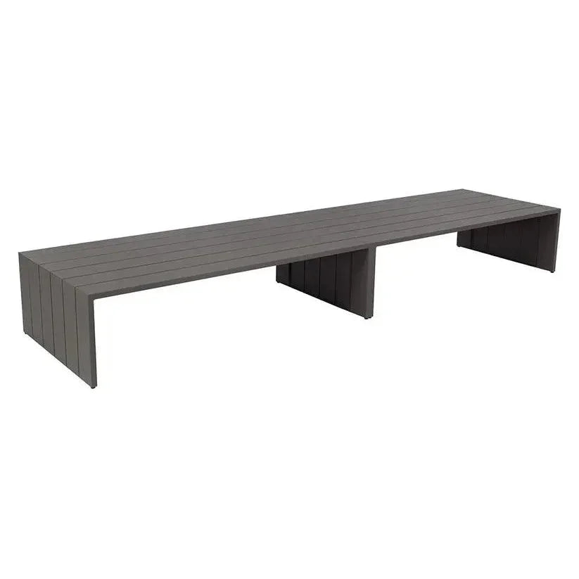 Verin Aluminum Outdoor Rectangular Coffee Table-Outdoor Coffee Tables-SUNPAN-LOOMLAN