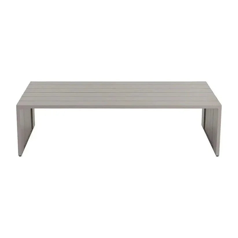 Verin Aluminum Outdoor Rectangular Coffee Table-Outdoor Coffee Tables-SUNPAN-LOOMLAN