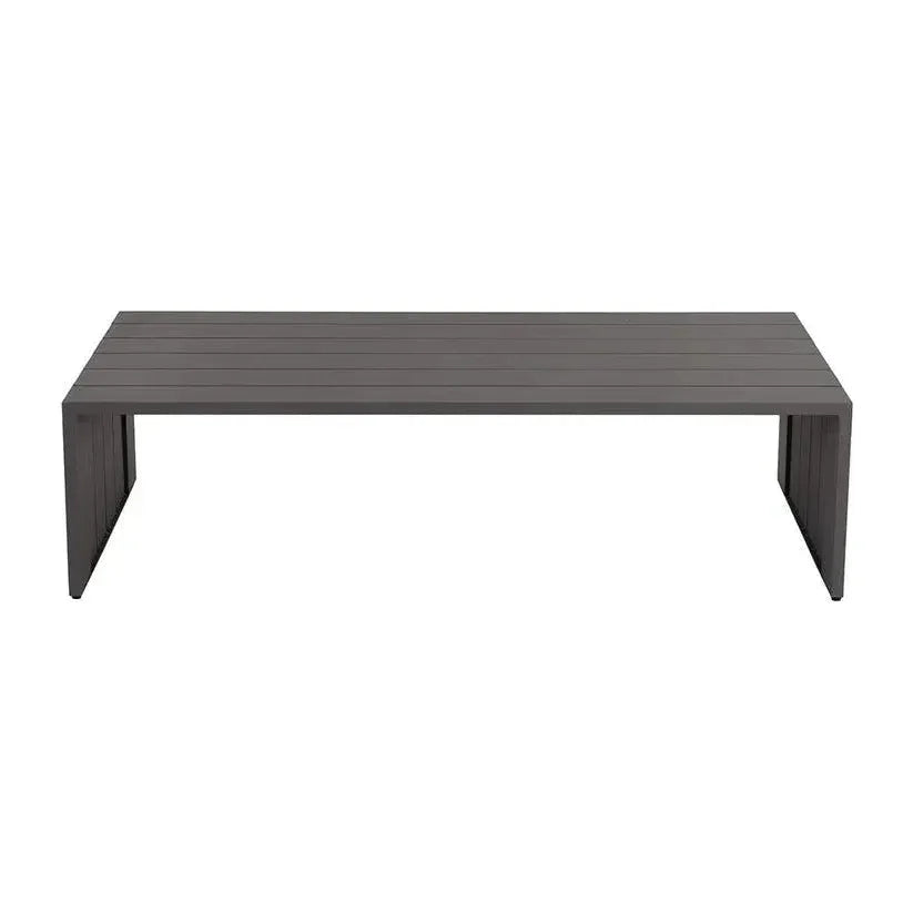 Verin Aluminum Outdoor Rectangular Coffee Table-Outdoor Coffee Tables-SUNPAN-LOOMLAN