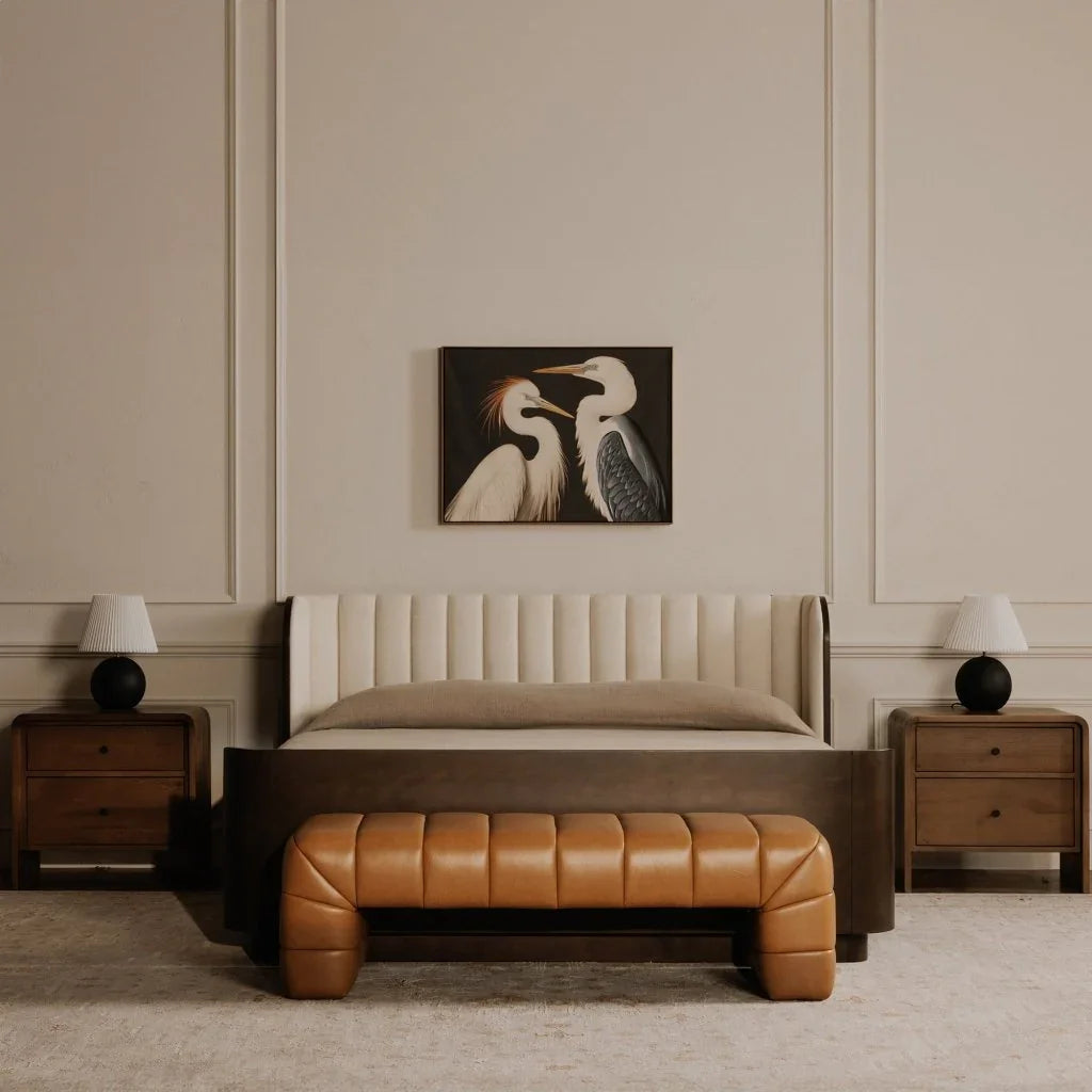 Verity Top Grain Leather Bedroom Bench - LOOMLAN - Moe's Home - Bedroom Benches