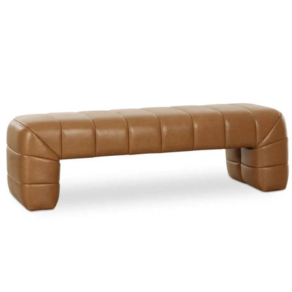 Verity Top Grain Leather Bedroom Bench - LOOMLAN - Moe's Home - Bedroom Benches