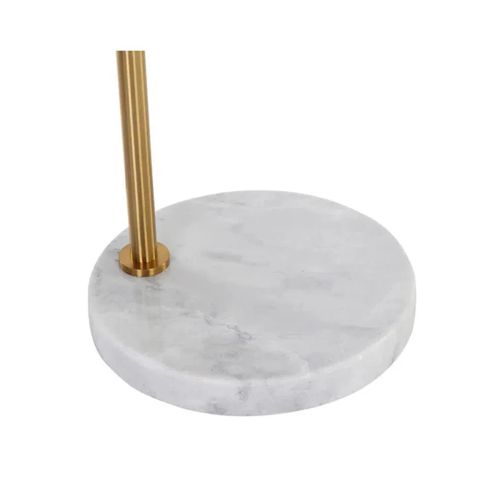 Vern Marble Based Arc Floor Lamp-Floor Lamps-SUNPAN-LOOMLAN