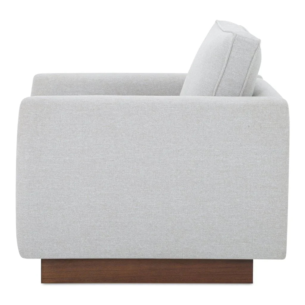 Vernon Walnut Tone Veneer Base Accent Chair - LOOMLAN - Moe's Home - Club Chairs