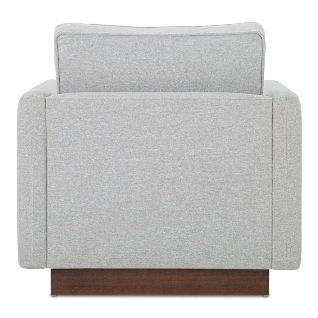 Vernon Walnut Tone Veneer Base Accent Chair - LOOMLAN - Moe's Home - Club Chairs