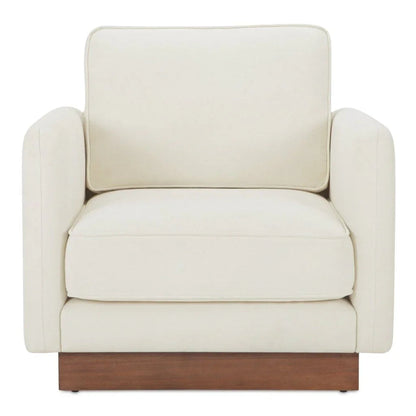 Vernon Walnut Tone Veneer Base Accent Chair - LOOMLAN - Moe's Home - Club Chairs