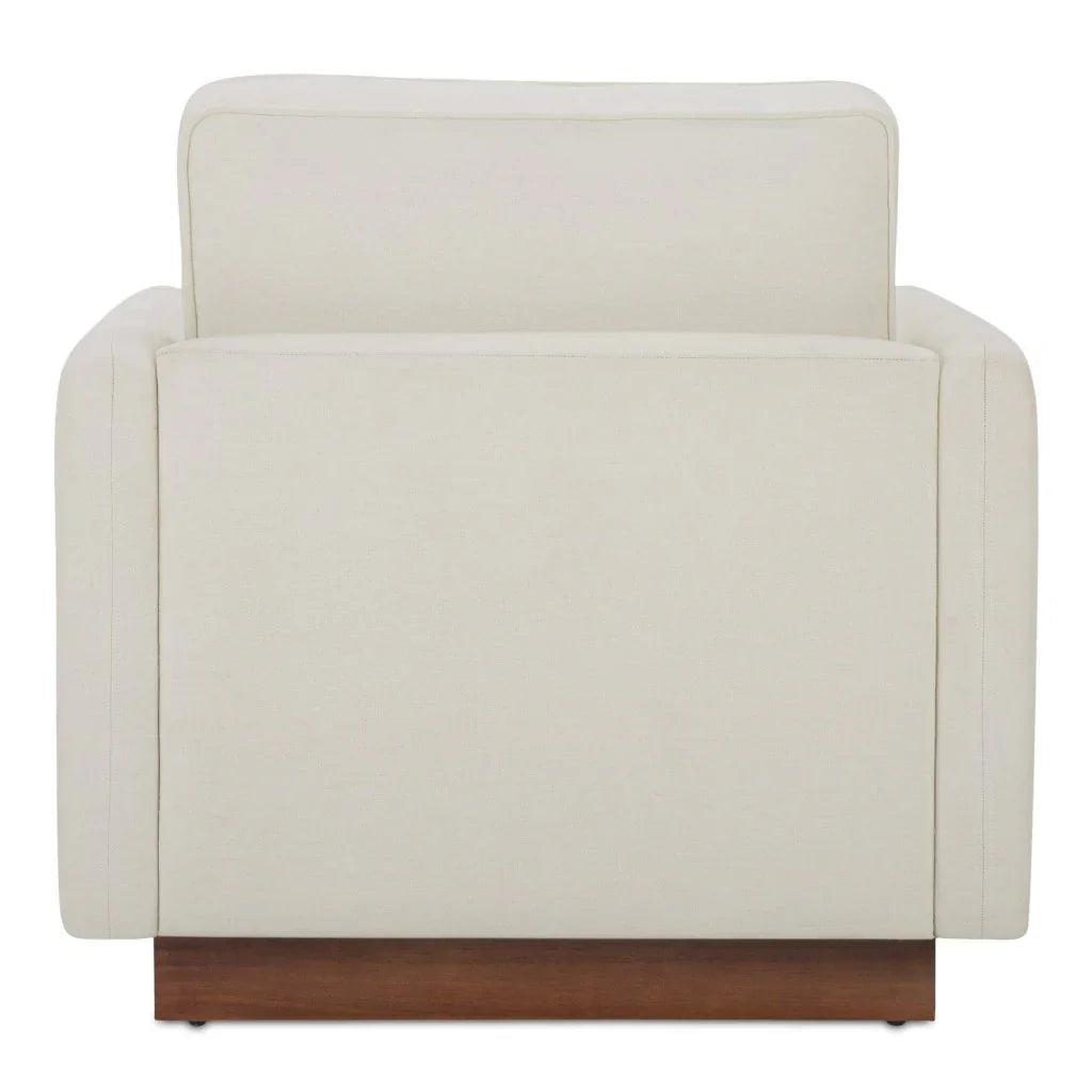 Vernon Walnut Tone Veneer Base Accent Chair - LOOMLAN - Moe's Home - Club Chairs