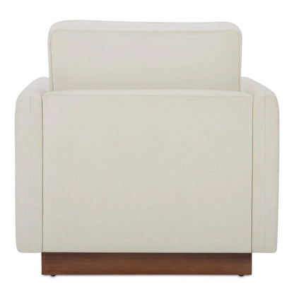 Vernon Walnut Tone Veneer Base Accent Chair - LOOMLAN - Moe's Home - Club Chairs