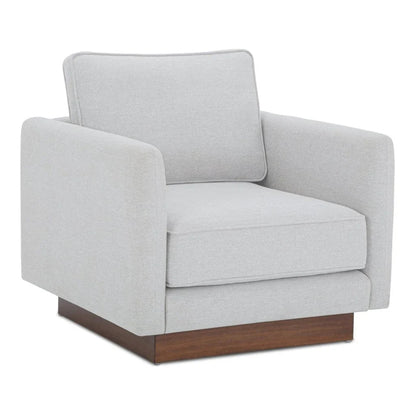 Vernon Walnut Tone Veneer Base Accent Chair - LOOMLAN - Moe's Home - Club Chairs