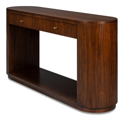 Vero Wooden Oval Console Table
