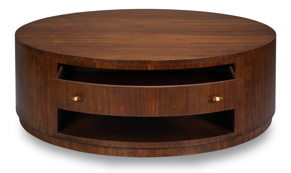 Vero Wooden Round Cocktail Table