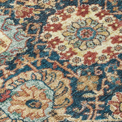 Verona Blue Washable Indoor-Outdoor Rug-Outdoor Rugs-LOOMLAN Rugs-LOOMLAN