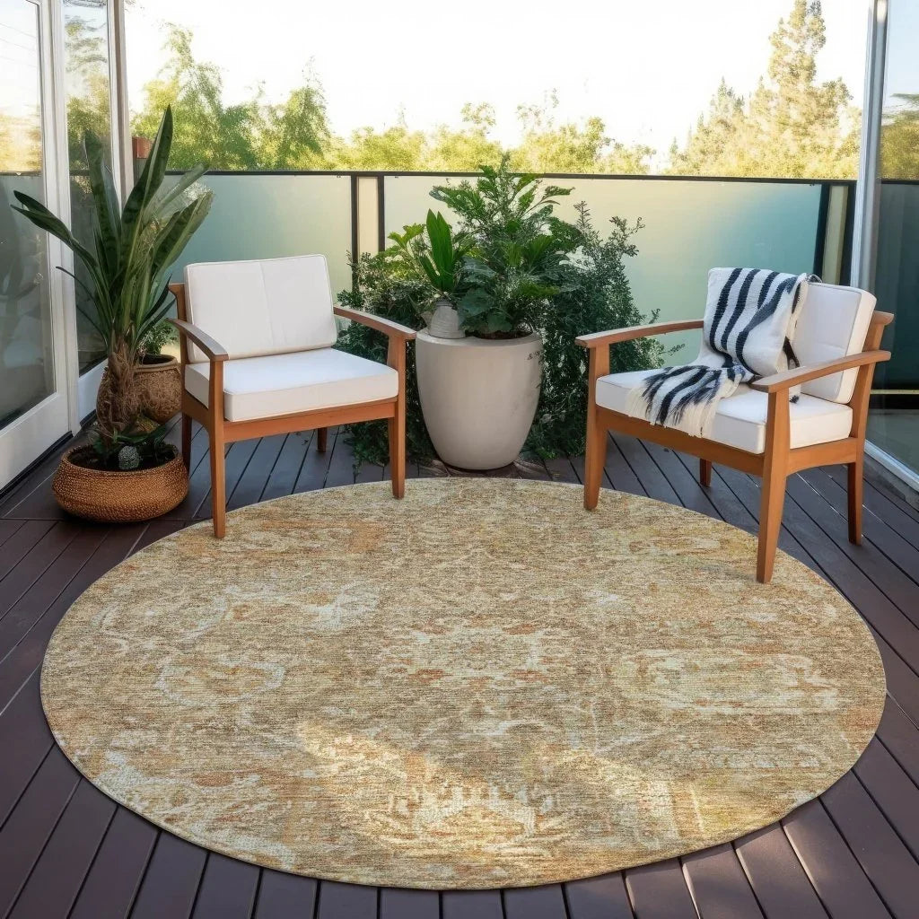 Verona Brown Washable Indoor-Outdoor Rug-Outdoor Rugs-LOOMLAN Rugs-LOOMLAN