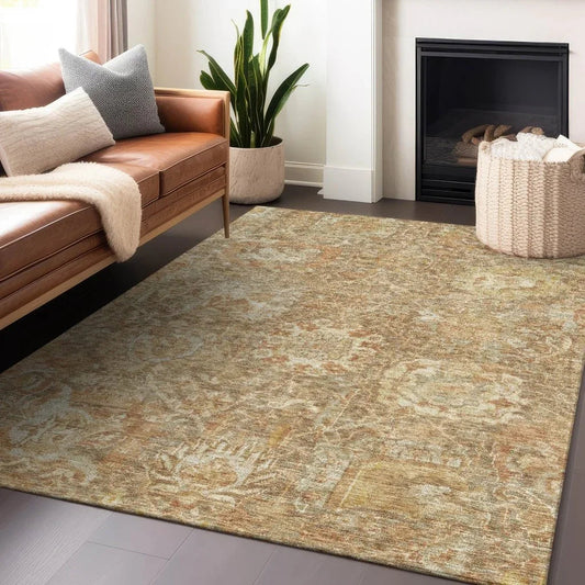 Verona Brown Washable Indoor-Outdoor Rug-Outdoor Rugs-LOOMLAN Rugs-LOOMLAN