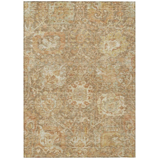 Verona Brown Washable Indoor-Outdoor Rug-Outdoor Rugs-LOOMLAN Rugs-2'6" x 3'10"-LOOMLAN