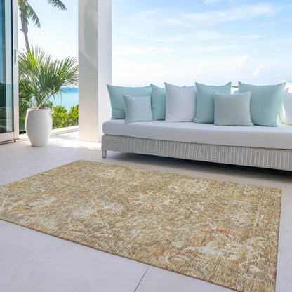 Verona Brown Washable Indoor-Outdoor Rug-Outdoor Rugs-LOOMLAN Rugs-LOOMLAN