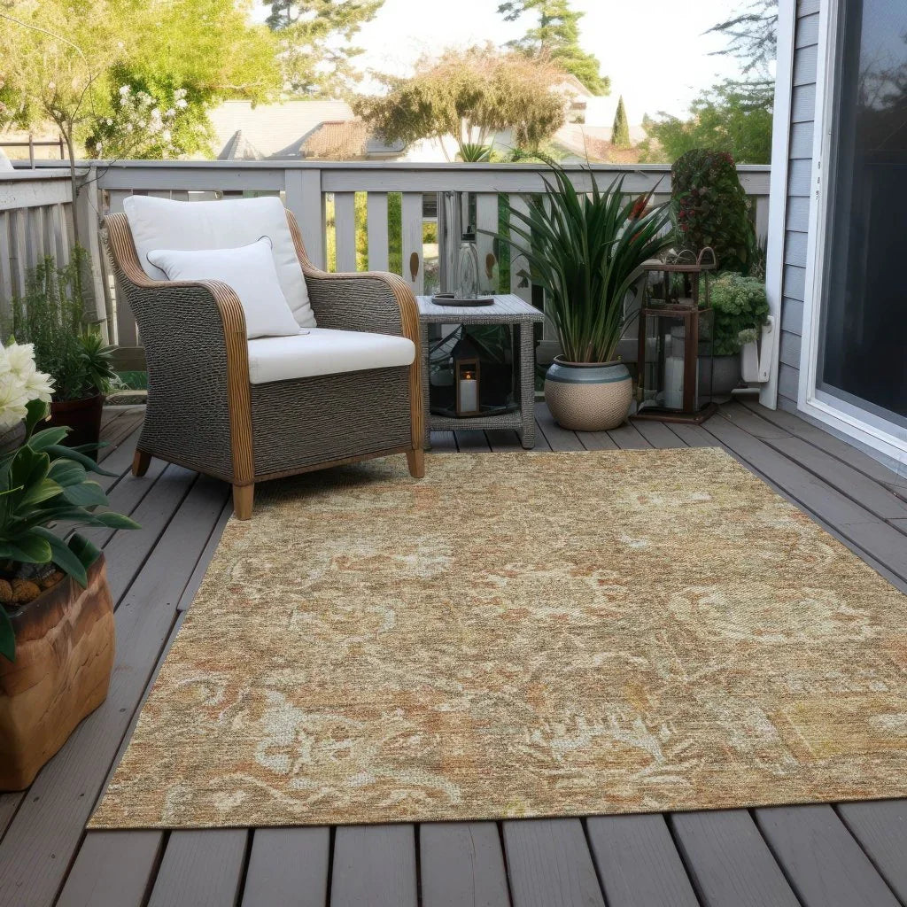 Verona Brown Washable Indoor-Outdoor Rug-Outdoor Rugs-LOOMLAN Rugs-LOOMLAN