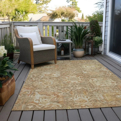Verona Brown Washable Indoor-Outdoor Rug-Outdoor Rugs-LOOMLAN Rugs-LOOMLAN