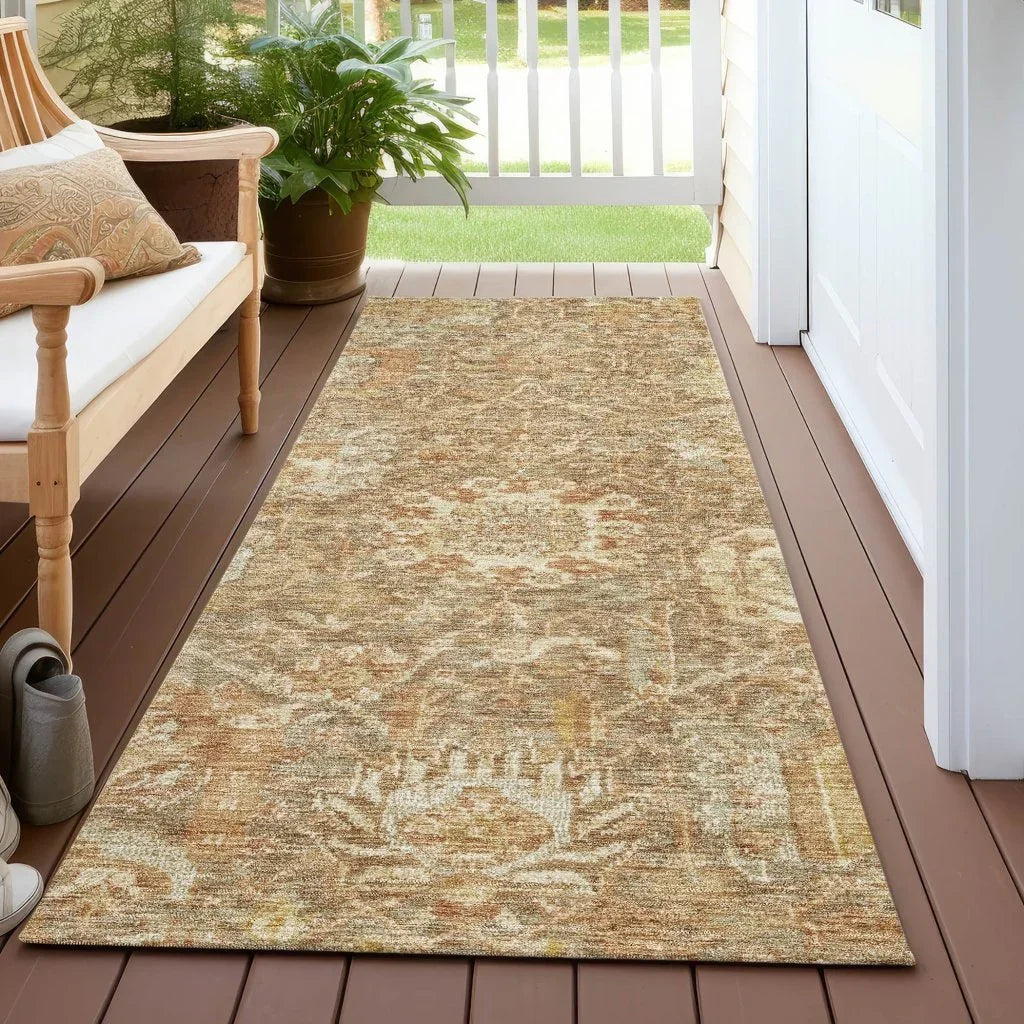 Verona Brown Washable Indoor-Outdoor Rug-Outdoor Rugs-LOOMLAN Rugs-LOOMLAN