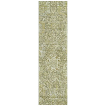 Verona Green Washable Indoor-Outdoor Rug-Outdoor Rugs-LOOMLAN Rugs-2'3" x 7'6"-LOOMLAN