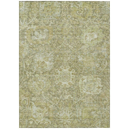 Verona Green Washable Indoor-Outdoor Rug-Outdoor Rugs-LOOMLAN Rugs-2'6" x 3'10"-LOOMLAN