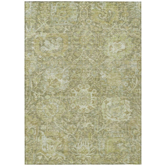 Verona Green Washable Indoor-Outdoor Rug-Outdoor Rugs-LOOMLAN Rugs-2'6" x 3'10"-LOOMLAN