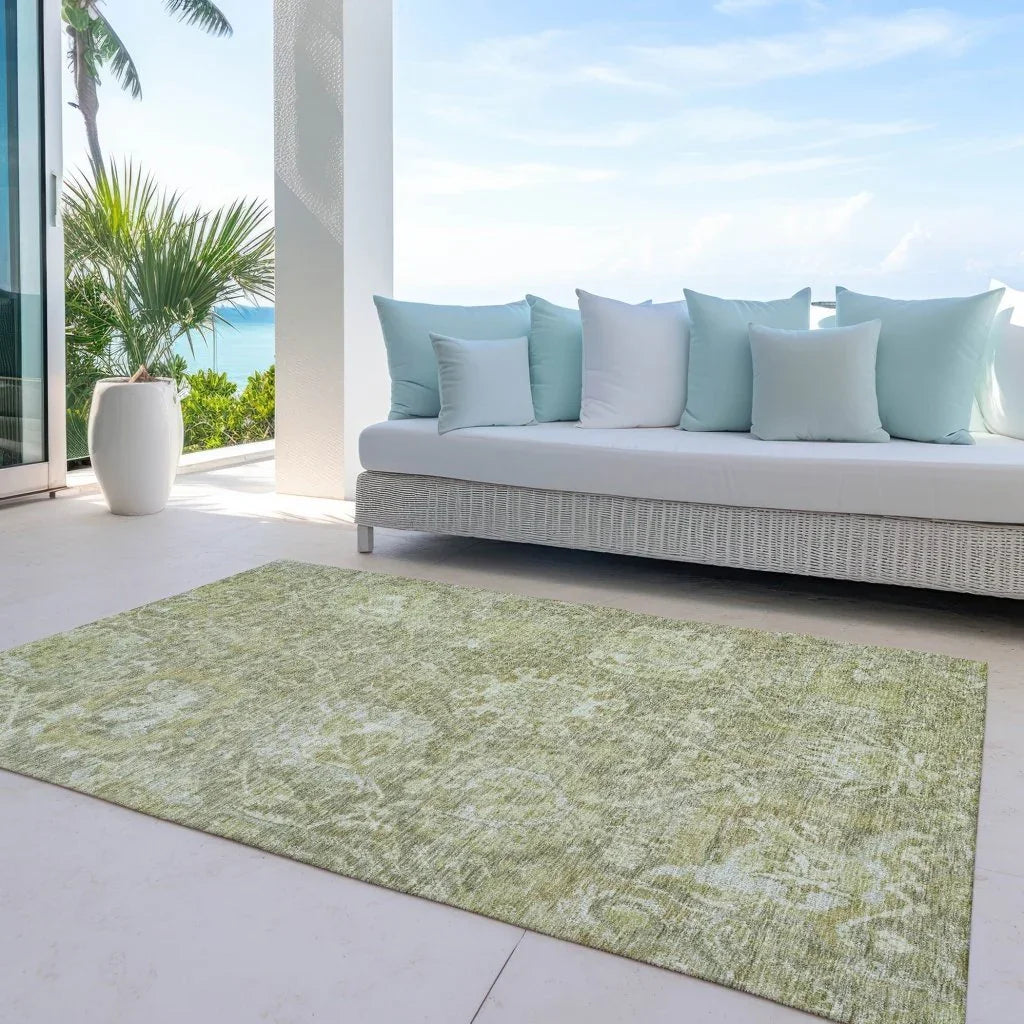 Verona Green Washable Indoor-Outdoor Rug-Outdoor Rugs-LOOMLAN Rugs-LOOMLAN