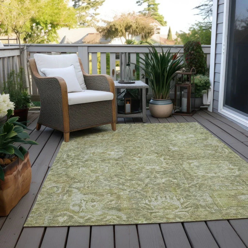 Verona Green Washable Indoor-Outdoor Rug-Outdoor Rugs-LOOMLAN Rugs-LOOMLAN