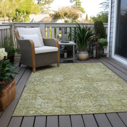 Verona Green Washable Indoor-Outdoor Rug-Outdoor Rugs-LOOMLAN Rugs-LOOMLAN
