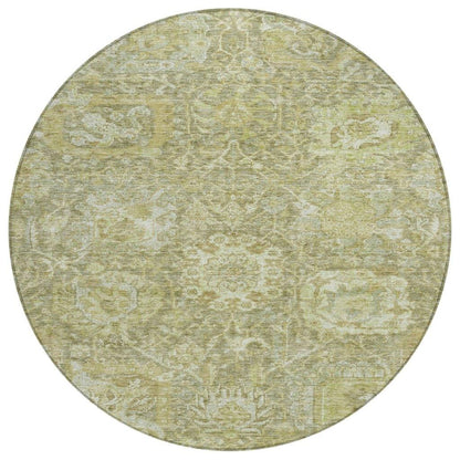 Verona Green Washable Indoor-Outdoor Rug-Outdoor Rugs-LOOMLAN Rugs-8' x 8'-LOOMLAN