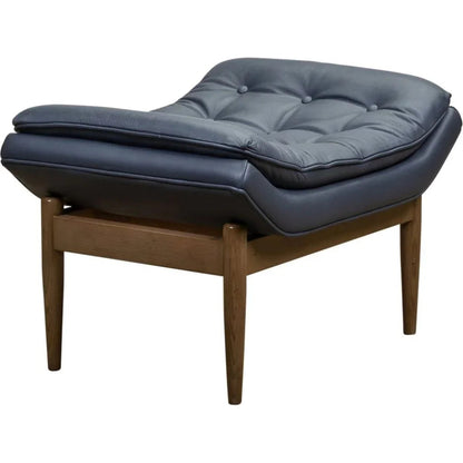 Verona Leather Mid - Century Charm Ottoman - LOOMLAN - Olivia + Quinn - Ottomans