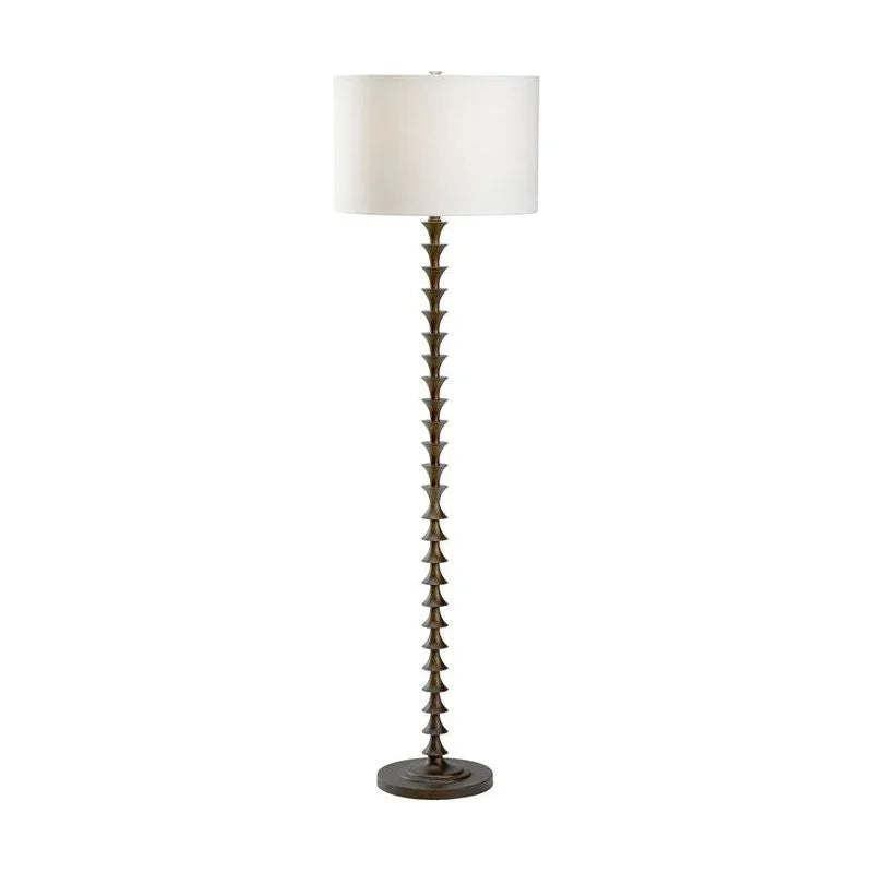 Verona Textured Steel Floor Lamp-Floor Lamps-Chelsea House-LOOMLAN