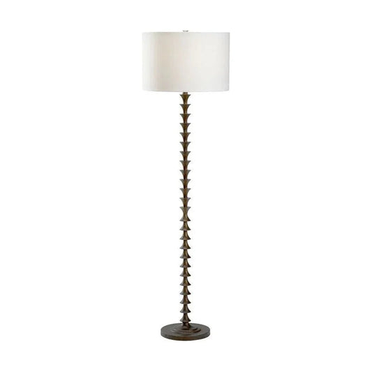 Verona Textured Steel Floor Lamp-Floor Lamps-Chelsea House-LOOMLAN
