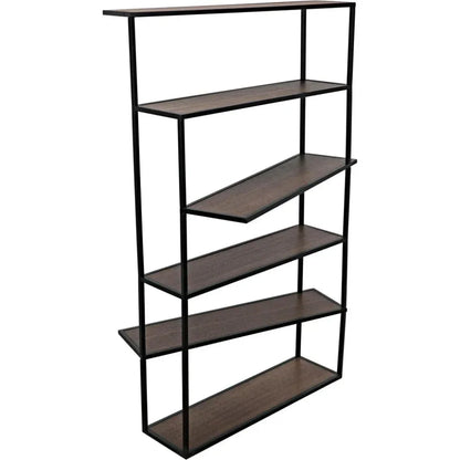Verso Steel Framed Black Etagere-Etageres-Noir-LOOMLAN