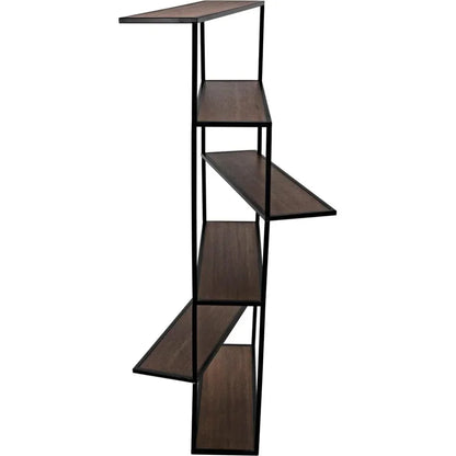 Verso Steel Framed Black Etagere-Etageres-Noir-LOOMLAN