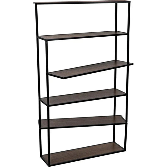 Verso Steel Framed Black Etagere-Etageres-Noir-LOOMLAN