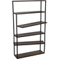 Verso Steel Framed Black Etagere-Etageres-Noir-LOOMLAN