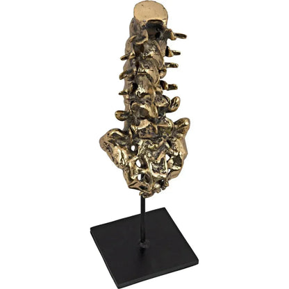 Vertebrae Antique Brass and Steel Sculpture - LOOMLAN - Noir - Statues & Sculptures