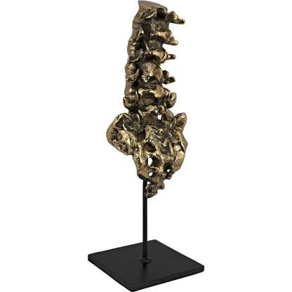 Vertebrae Antique Brass and Steel Sculpture - LOOMLAN - Noir - Statues & Sculptures