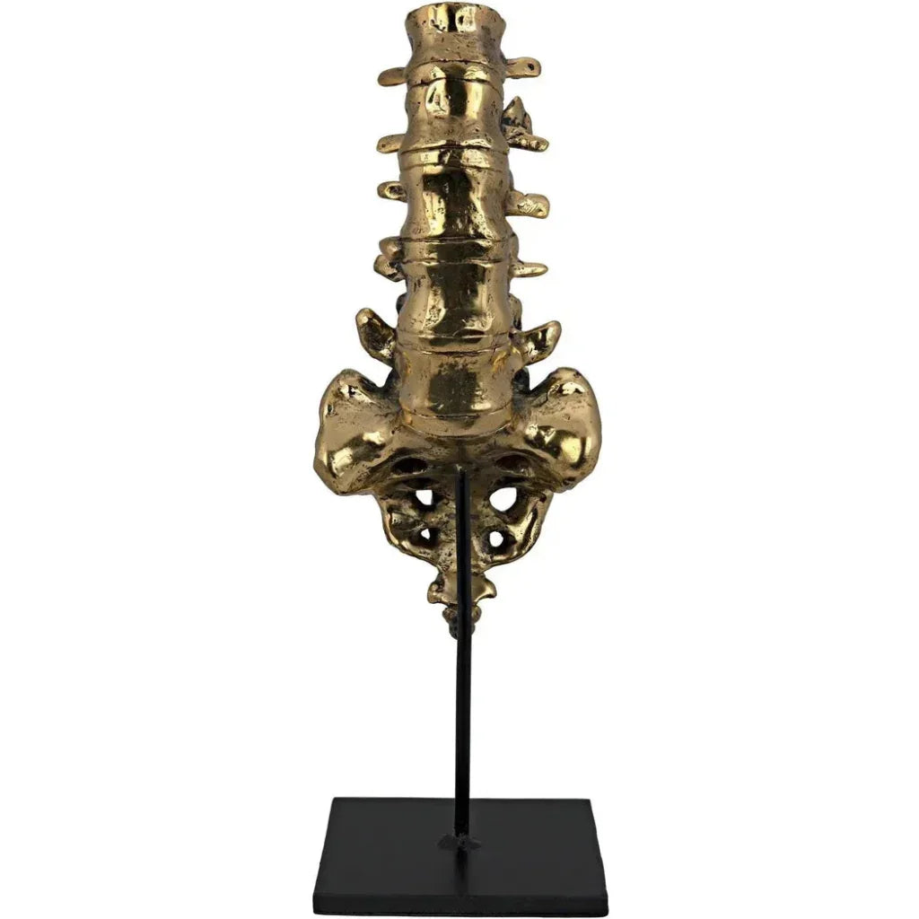 Vertebrae Antique Brass and Steel Sculpture - LOOMLAN - Noir - Statues & Sculptures