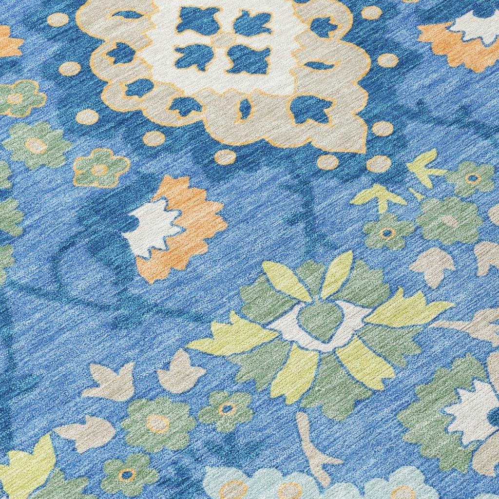 Vespera Blue Washable Indoor-Outdoor Rug-Outdoor Rugs-LOOMLAN Rugs-LOOMLAN