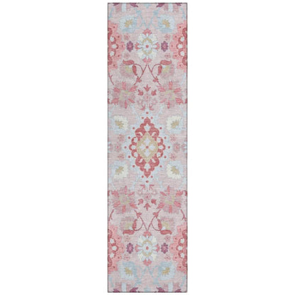 Vespera Blush Washable Indoor-Outdoor Rug-Outdoor Rugs-LOOMLAN Rugs-2'3" x 7'6"-LOOMLAN