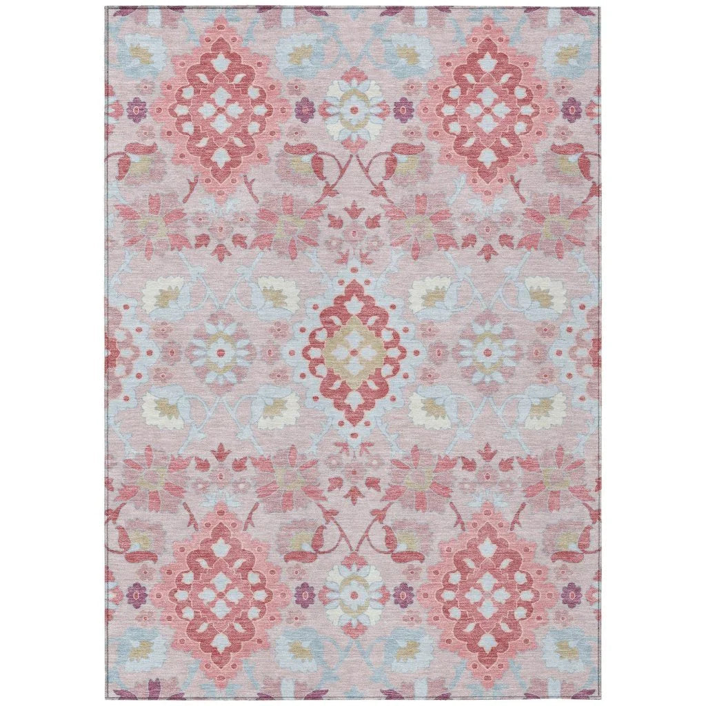 Vespera Blush Washable Indoor-Outdoor Rug-Outdoor Rugs-LOOMLAN Rugs-2'6" x 3'10"-LOOMLAN