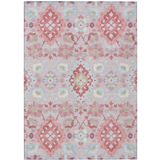 Vespera Blush Washable Indoor-Outdoor Rug-Outdoor Rugs-LOOMLAN Rugs-2'6" x 3'10"-LOOMLAN