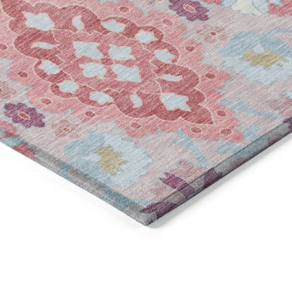 Vespera Blush Washable Indoor-Outdoor Rug-Outdoor Rugs-LOOMLAN Rugs-LOOMLAN